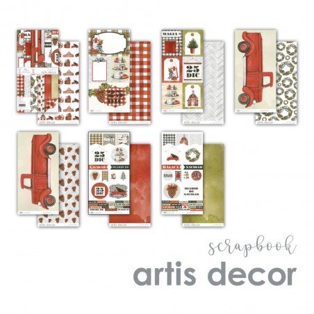 COLECCION PAPEL SCRAP 12x12''+12x6'' ARTIS DECOR -25 DE DICIEMBRE