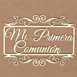 CHIPBOARD - MI PRIMERA COMUNIÓN EN MARCO RECTANGULAR