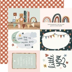 Papel 12"x12" Simple Stories Boho Baby 4X6" Elements