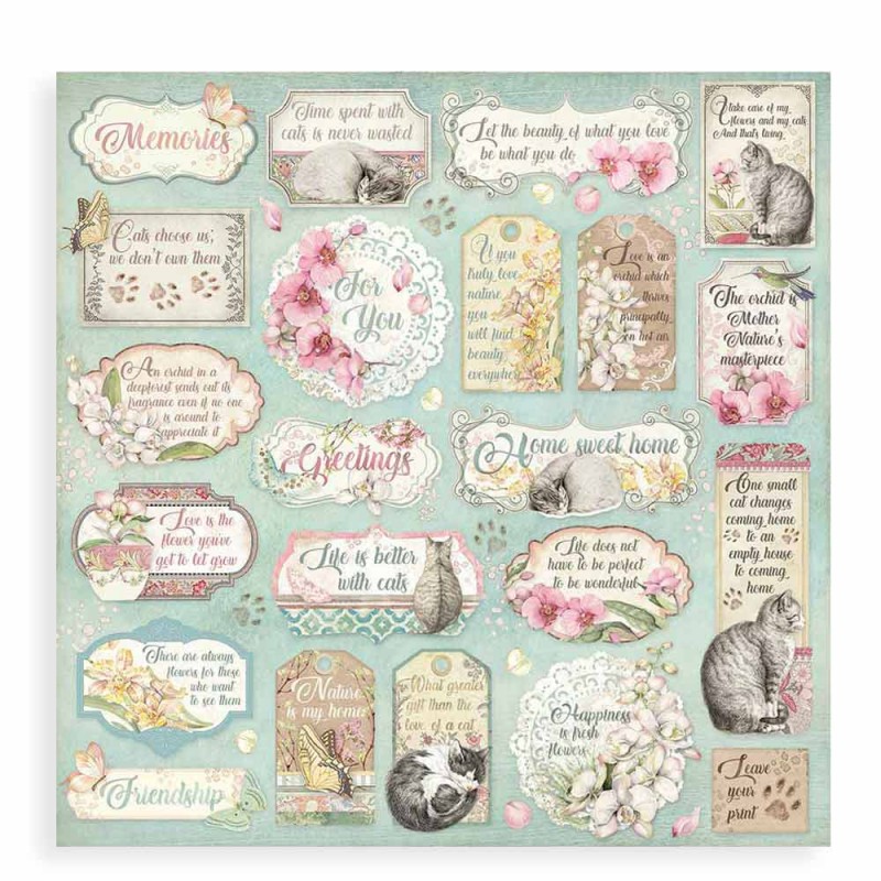 COLECCIÓN STAMPERIA ORCHIDS AND CATS...