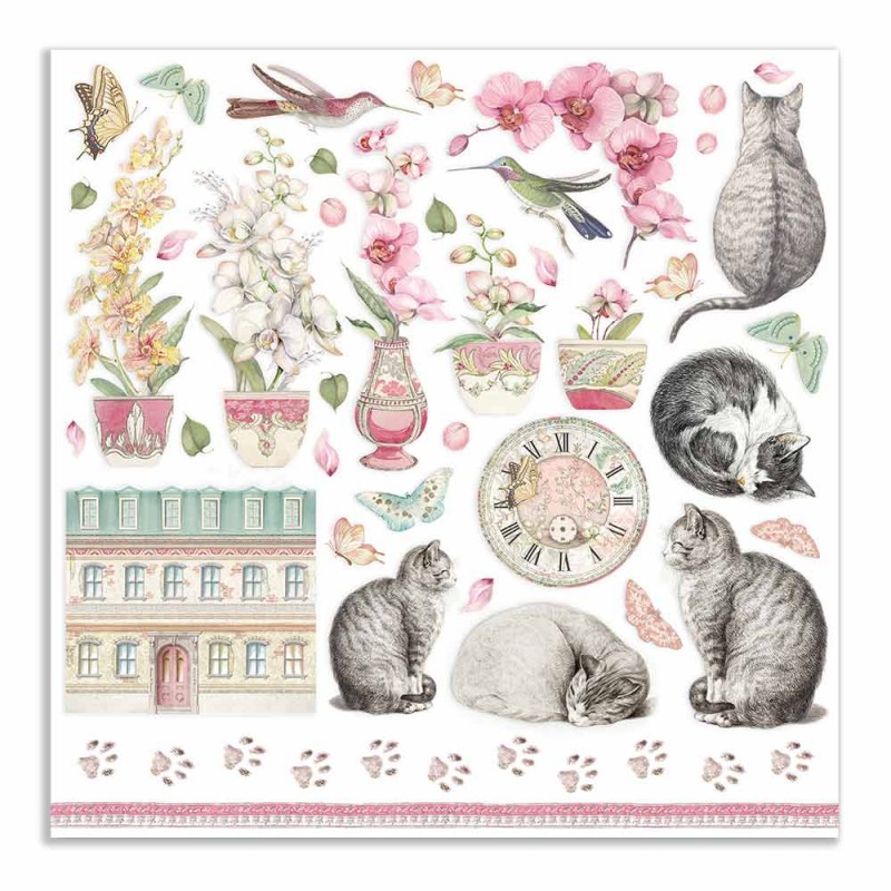 COLECCIÓN STAMPERIA ORCHIDS AND CATS...