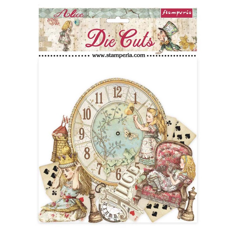 DIE CUTS CHIPBOARD STAMPERIA - ALICE THROUGH THE LOOKING GLASS