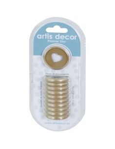 PACK 11 PLANNER DISC 32MM. ORO
