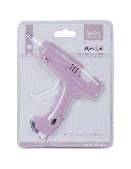 PISTOLA TERMOENCOLADORA ROSA 20W (BARRA 7MM.) ALUA CID