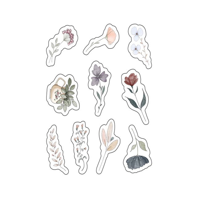 PEGATINAS MICHIS - UN JARDÍN DE FLORES