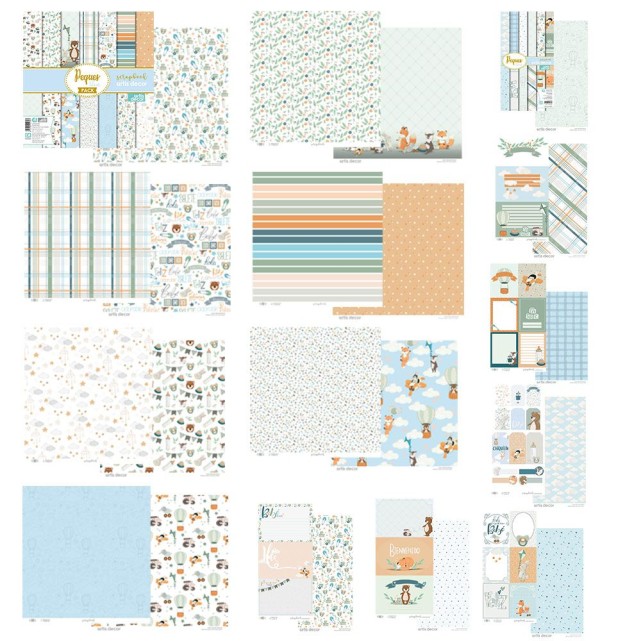 COLECCION PAPEL SCRAP 12"x12" BEBÉ...