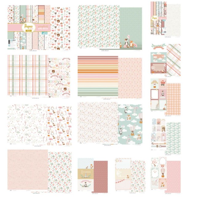 COLECCION PAPEL SCRAP 12"x12" BEBÉ...