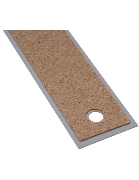 REGLA DE ACERO CON CORCHO ANTIDESLIZANTE DE 12'' (30,4 CM.)