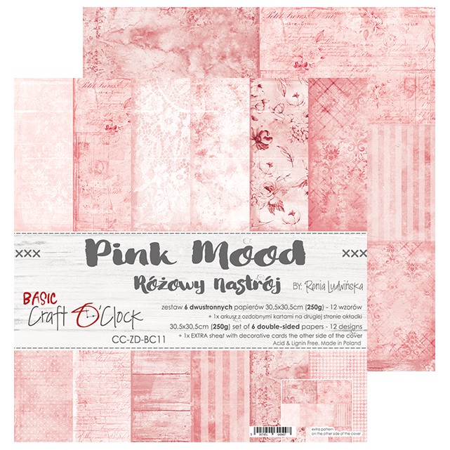 COLECCIÓN BÁSICOS "PINK MOOD" 12"x12"