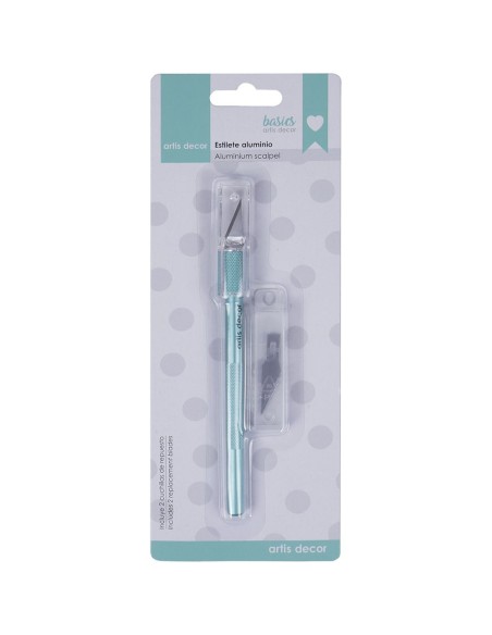 ESTILETE - CUTTER COLOR MINT+ 2 CUCHILLAS REPUESTO