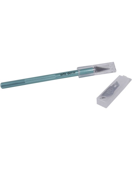 ESTILETE - CUTTER COLOR MINT+ 2 CUCHILLAS REPUESTO