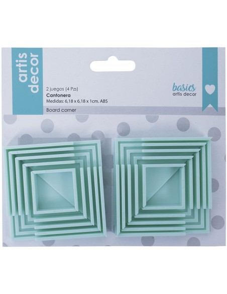 JUEGO 4 CANTONERAS MINT PARA CARTONAJE 1,5mm/2,0mm/2,5mm y 3,0mm.