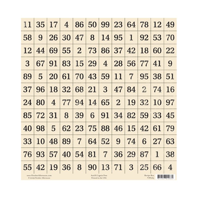 PAPEL OCTOBER AFTERNOON - RECIPE BOX