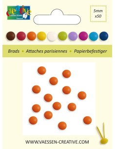 BRADS 5mm NARANJA 50 uds.