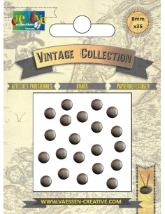 BRADS 8mm PLATA ANTIGUA  35...