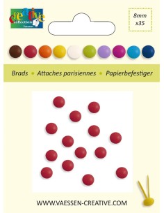 BRADS 8mm ROJOS  35 uds.