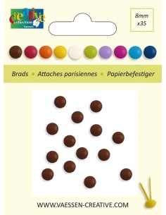 BRADS 8mm MARRON  35 uds.