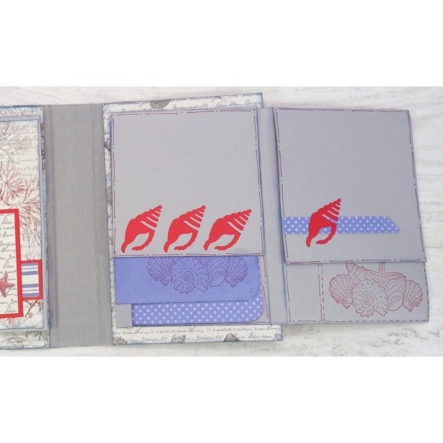 ÁLBUM SCRAP "MAR GRIS-AZUL"