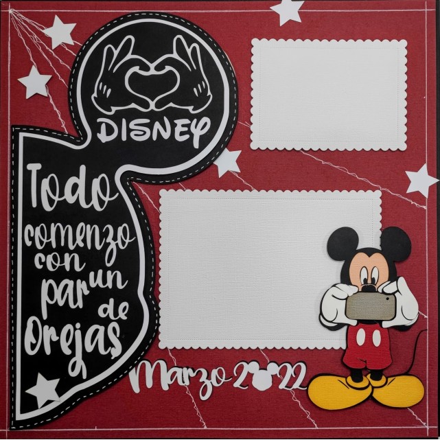 LAYOUT - "OREJA MICKEY" - 12"x12"