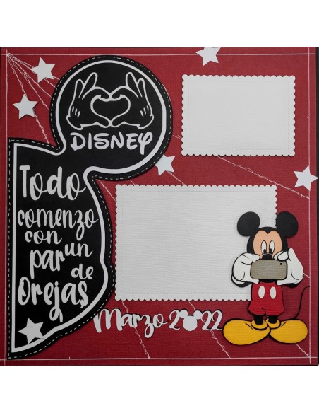 LAYOUT - "OREJA MICKEY" - 12"x12"