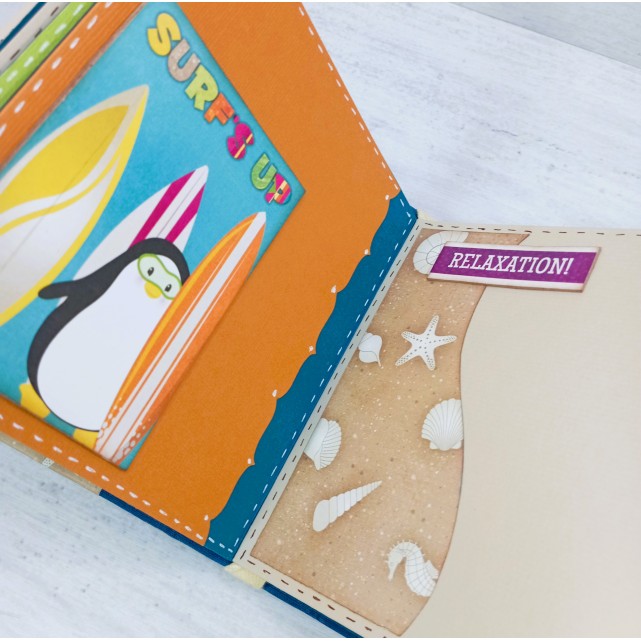 ÁLBUM SCRAP - "PINGÜINOS EN LA PLAYA"