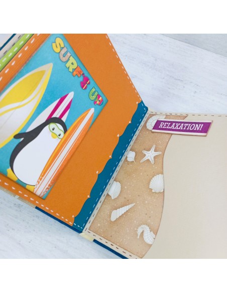 ÁLBUM SCRAP - "PINGÜINOS EN LA PLAYA"