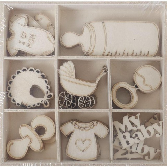 SET MADERITAS ''BEBÉ'' 40 PZS