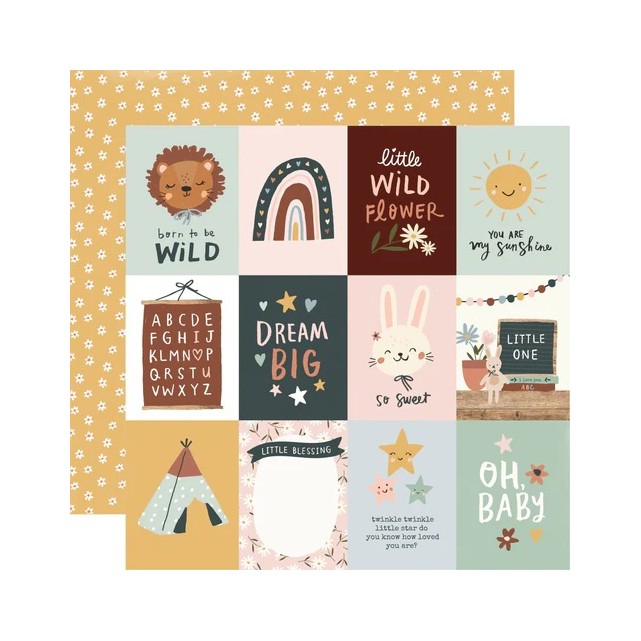 PAPEL " 3"x4" ELEMENTS" BOHO BABY...