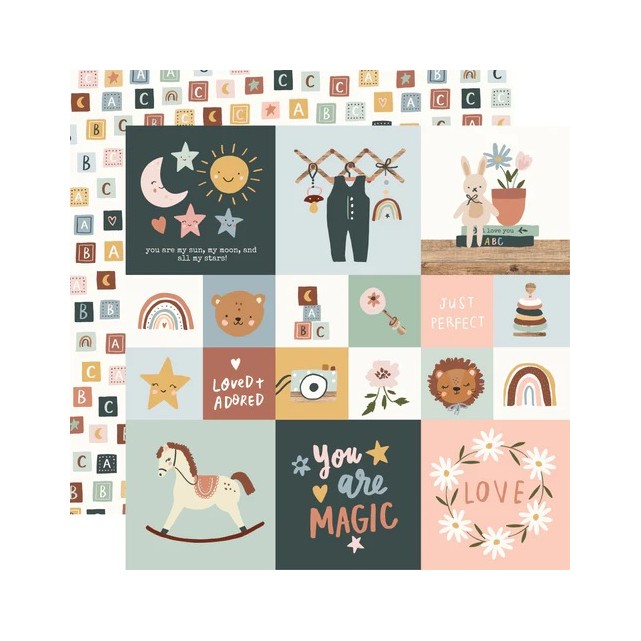 PAPEL " 2"x2" y 4"x4" ELEMENTS" BOHO...